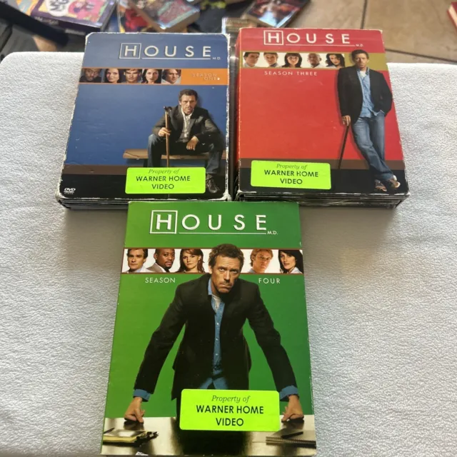 Dr House MD TV Series Complete Season 1,3 And 4 Seasons Only DVD Lot Hugh Laurie