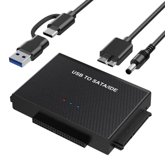 3 in 1 USB 3.0 to IDE SATA For Ultra Recovery Converter Adapter UK/US/EU/AU C O3