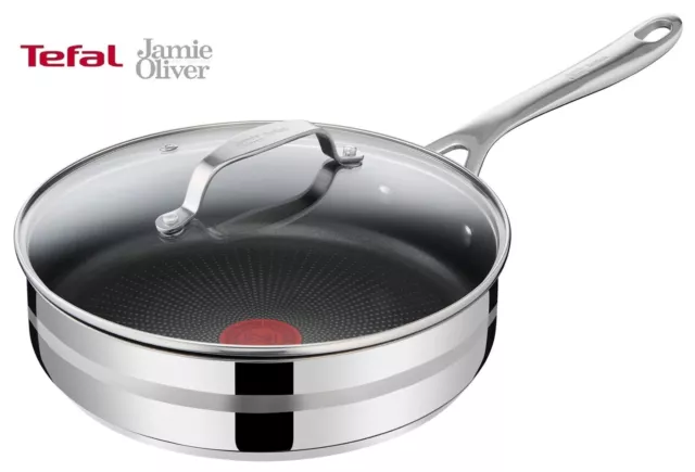 TEFAL Jamie Oliver Cook Smart Antihaft-Schmorpfanne mit Deckel Neu & Ovp E31033