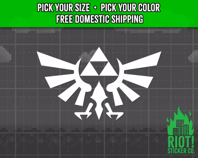 Zelda Winged Triforce Decal for Car Sticker for Laptop Yeti Window Video Games