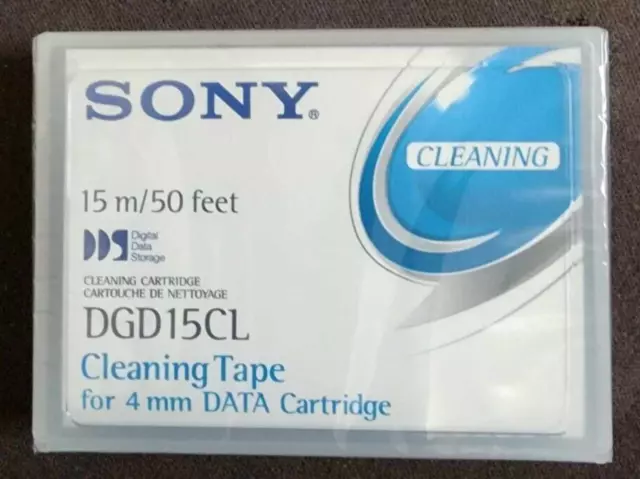 Sony 4Mm Dat Digital Audio Tape Data Drive Head Cleaning Cleaner Clean Tape New