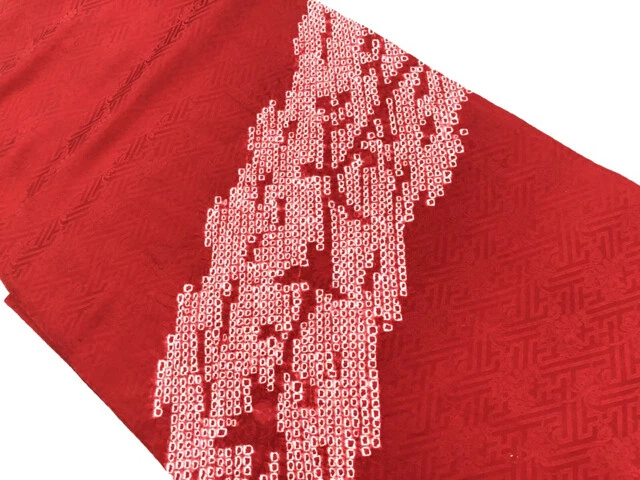 6160236: Japanese Kimono / Vintage Nagoya Obi / Shibori / Abstract Pattern