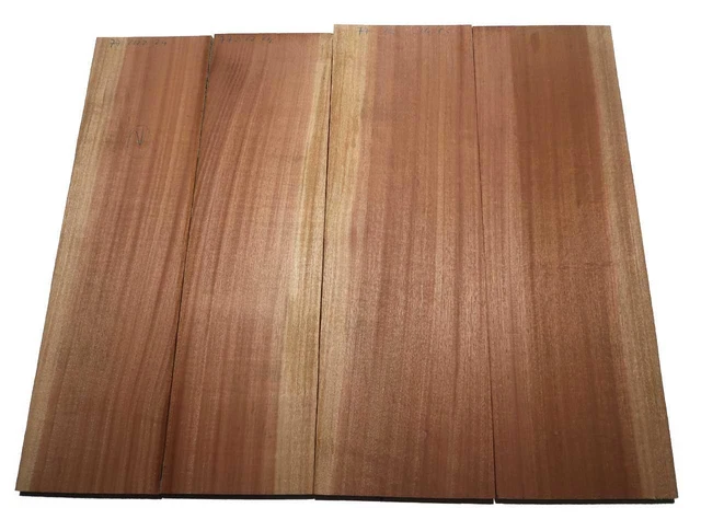 2x Acajou Bois Brett Sapele Goupille 77x24cm x 24mm