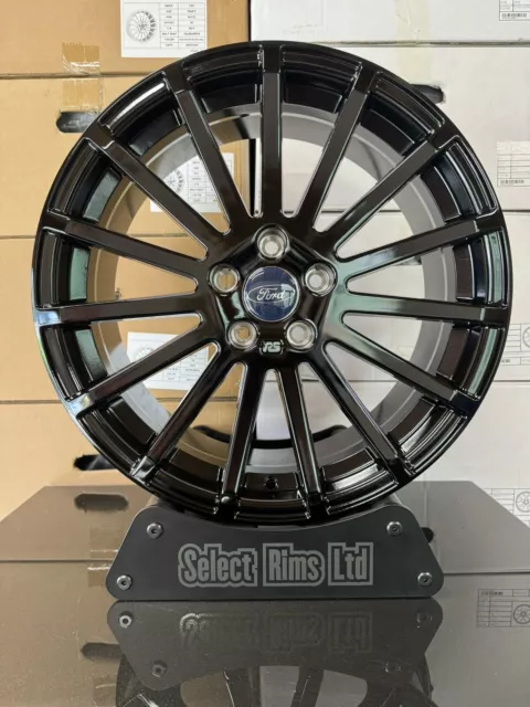 x4 18" FOCUS RS ALLOY WHEEL MONDEO KUGA TRANSIT CONNECT BLACK RIMS S/C MAX 5x108