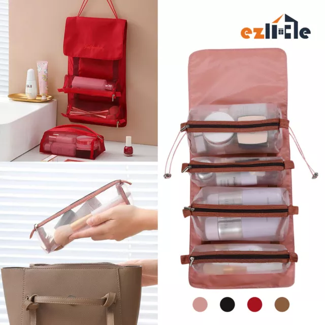4 IN 1 Hanging Travel Toiletry Bag Detachable Cosmefic Bag Portable Makeup Bags