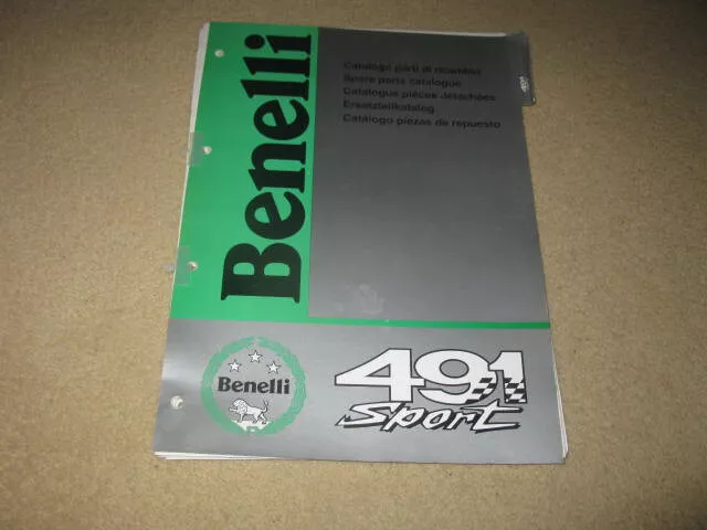 Benelli Motorcycle Scooter 491 Sport Spare Parts Catalogue Manual