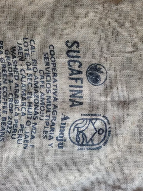 Sucafina Amoju burlap coffee bean bag 41 x 29 inches 3