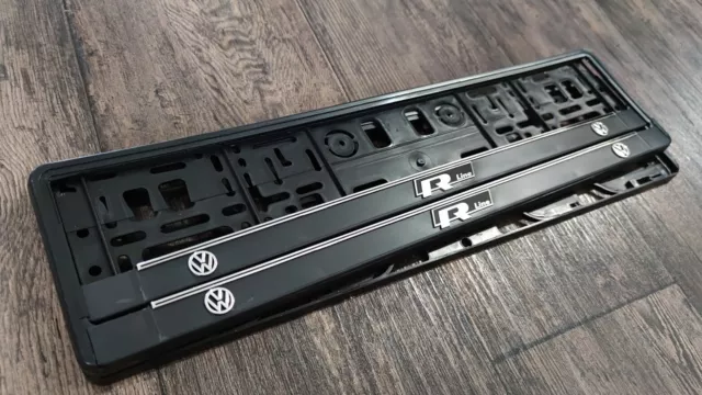 3D gravé Volkswagen R-Line Support de plaque d'immatriculation pour RLINE R-Line
