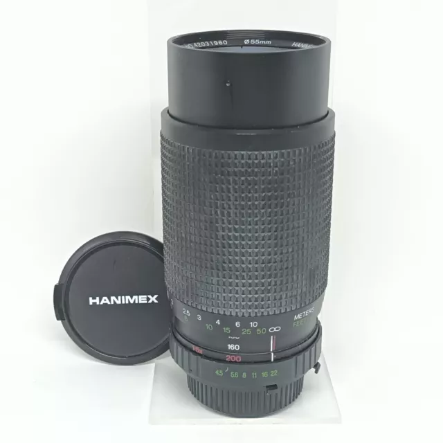 Hanimex Hi Tec Zoom 1:4.5 F 80-200mm Macro Ø 55 Objectif Minolta 42031960