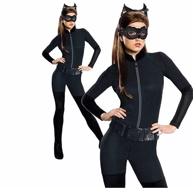 Official Adult CATWOMAN Fancy Dress Costume Ladies Batman Gotham Dark Knight TV