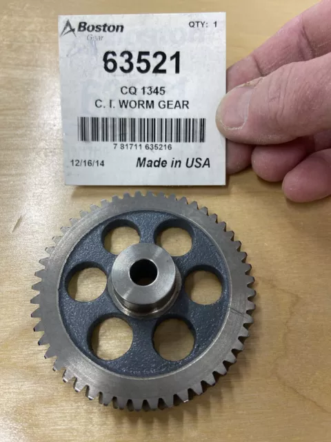 Boston Gear Worm Wheel 16 Pitch 50 Teeth Quad Lead 12.5:1 Ratio Reducer Cast Ir