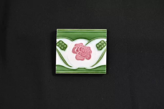 Antique Japanese Majolica Border Tile, c. 1920   (sawed off)
