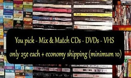 YOU-PICK (MINIMUM OF 10) MIX & MATCH CDs-DVDs-VHS 25¢ EACH + ECONOMY  SHIPPING £2.39 - PicClick UK