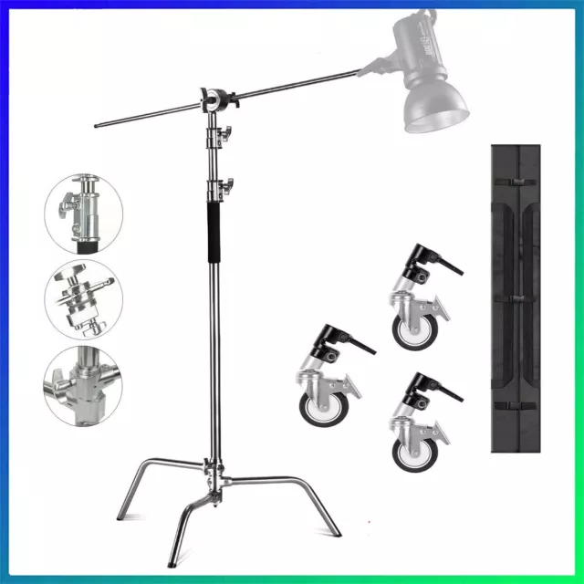 Neewer 2-Pack Heavy Duty Light Stand C-Stand - Max. 10 Feet/3