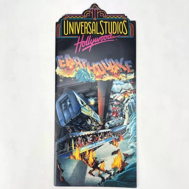 Vintage 1990 Universal Studios Hollywood Park Guide Souvenir Map Brochure JAWS