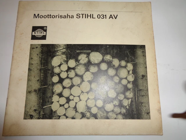 Manual del operador de motosierra Stihl 031AV de colección ¡con lista de piezas!¡!