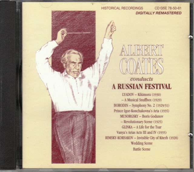 RARE HISTORICAL RECORDING ALBERT COATES Conducts RUSSIAN FESTIVAL CD ...