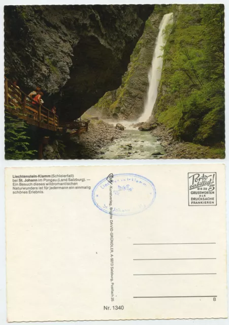 66202 - Schleierfall - Liechtenstein-Klamm - St. Johann im Pongau - alte AK