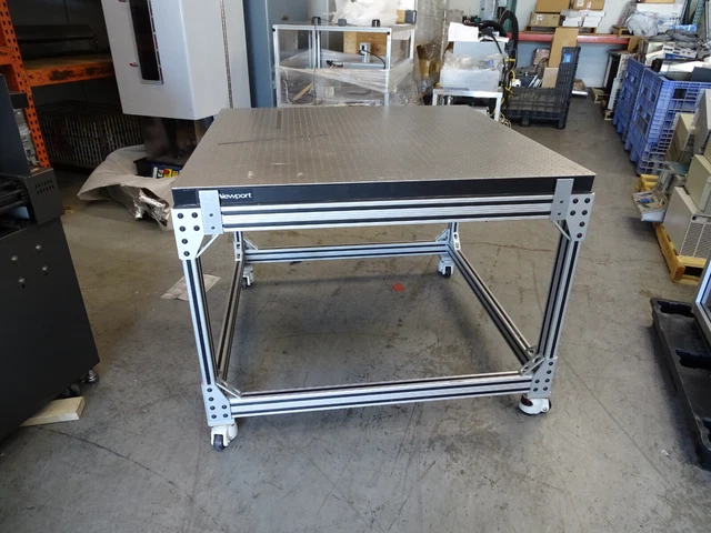 48" x 48" Newport Optical Breadboard Table Top w/ Mobile Base