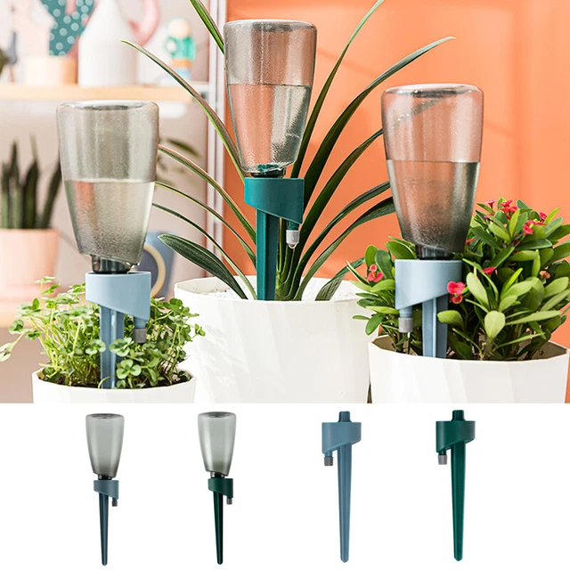 Lotsdonxia 6 PCS Self-Watering Spikes U2013 Automatic Drip Irrigation System For Indoor/Outdoor Plants, Transparent Leak-Proof Plant Waterers For Flowerpots, Holiday Plant Care (Green/Blue/Clear
