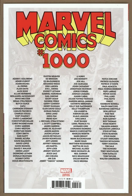 Marvel Comics 1000 (2019 Marvel) J Scott Campbell Variant NM 2