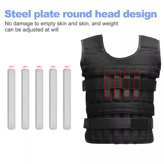 With Steel Plate Breathable Weighted Vest Adjustable Weight Fitness Gym Workout