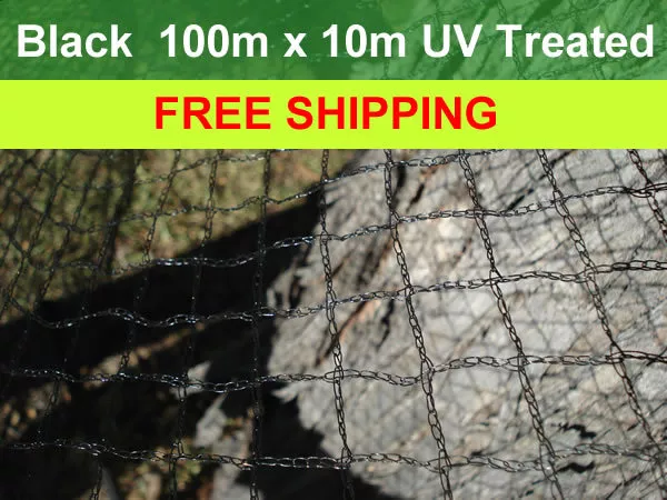 Black Bird Netting - 16mm mesh - UV Treated - 100m x 10m - FREE SHIPPING