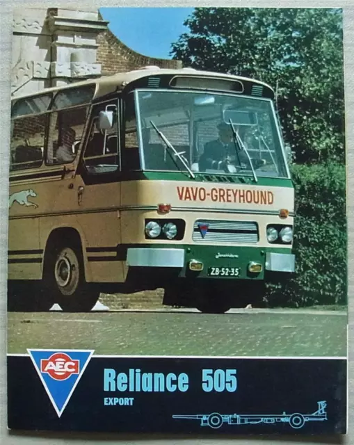 AEC RELIANCE 505 EXPORT Bus Coach Chassis Sales Brochure June 1966 #965.6.66