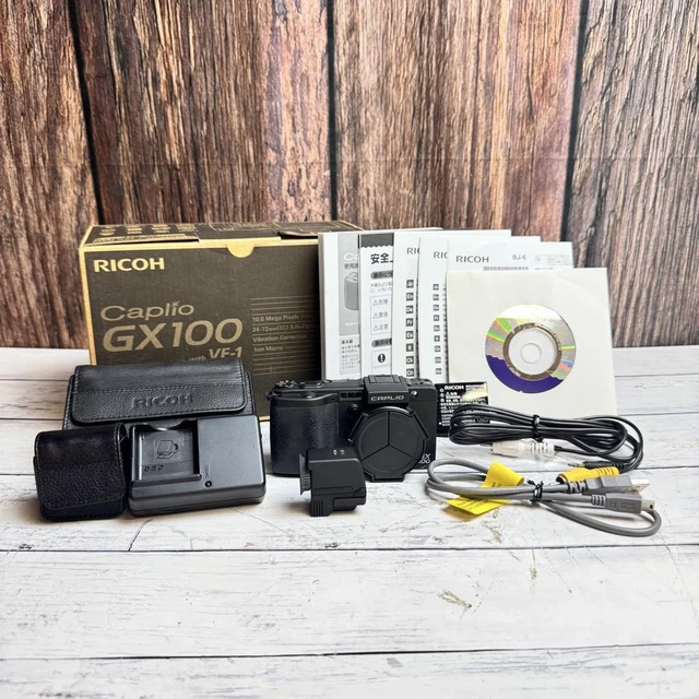RICOH CAPLIO GX100 Digital Camera with VF-1, Used, Tested