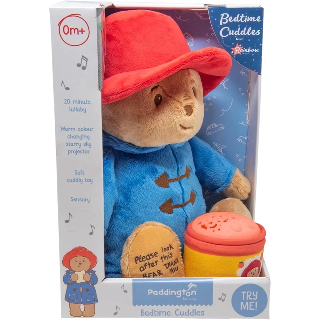 PADDINGTON BEAR BEDTIME Cuddles Soft Toy Marmalade Jar Night Light ...