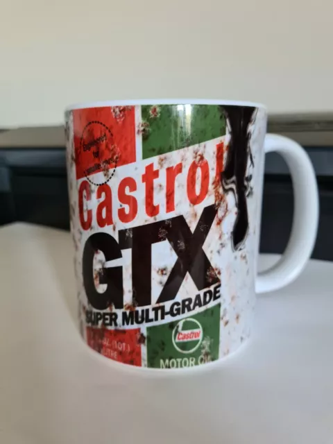 Castrol Gtx Motor Retro Oil Can Vintage Coffee/Tea Mug/Cup Birthday Gift