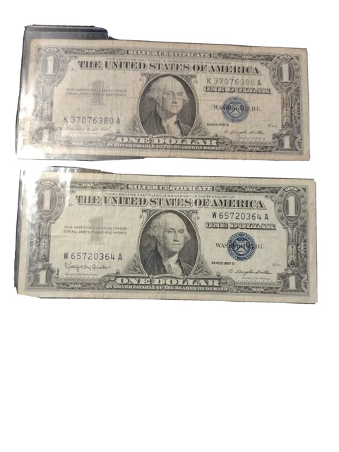 1957 Silver Certificate Rare Dollar Bill Blue Seal Old US Bill $1 Money Series B