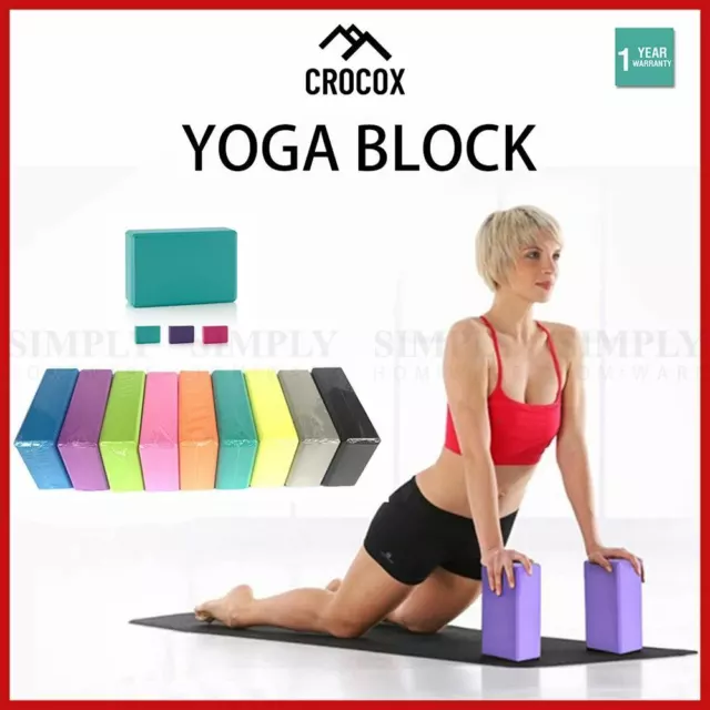 Yoga Foam Blocks Pilates Brick Home Exercise Fitness Stretching Gym Aid Sport AU