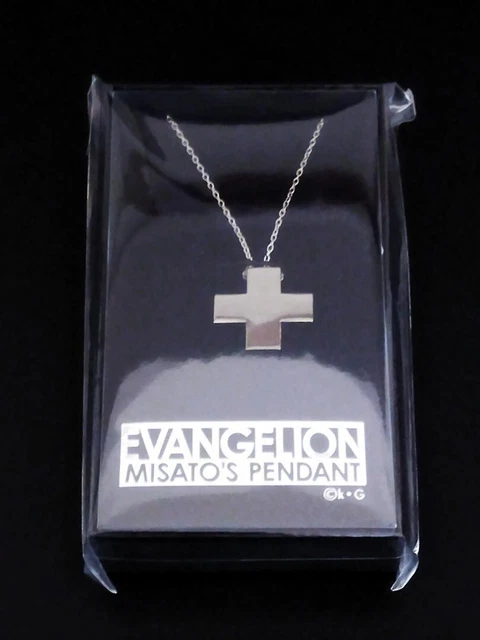 Evangelion Misato Katsuragi Model Necklace Cross Pendant Silver New Japan Movic