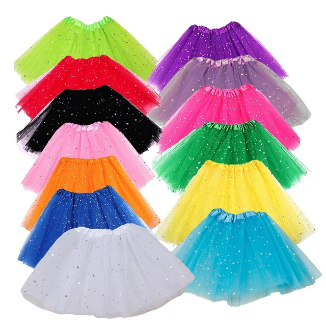 Gonna Tulle Ragazze Glitter Sottoveste Nuova Elegante Comoda Moda Comoda