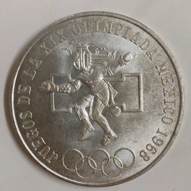 1968 Mexico Olympics 25 Pesos .720 silver