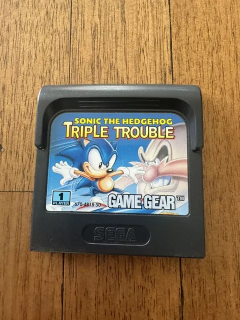 Sonic the Hedgehog, 1991 | Sega Game Gear | Sega | Original Game Cartridge  | Vintage Retro Gaming | Free Shipping