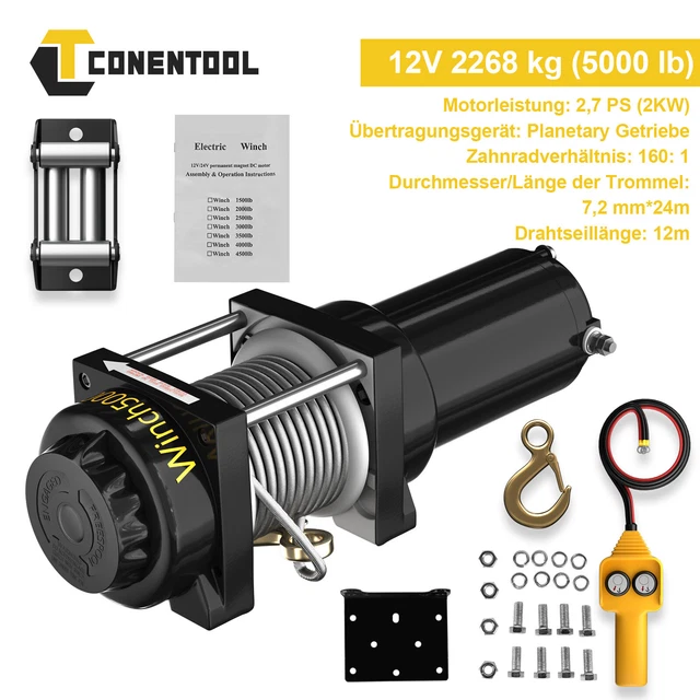 Seilwinde Controller 12V - Elektrische Steuerung Für 680-2268kg Seilwinden