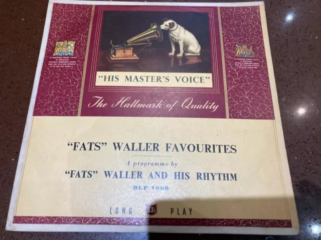 FATS WALLER & His Rhythm, FATS WALLER FAVOURITES, UK 10" LP 1953, DLP 1008