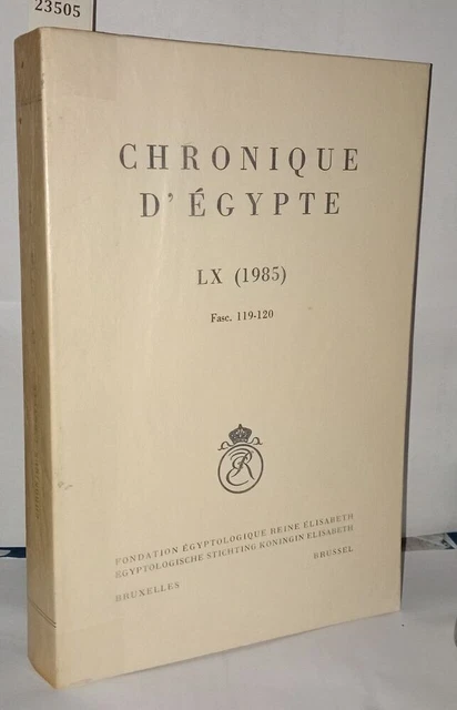 Chronique d'Egypte. LIX (1984), fasc. 118. main image 1