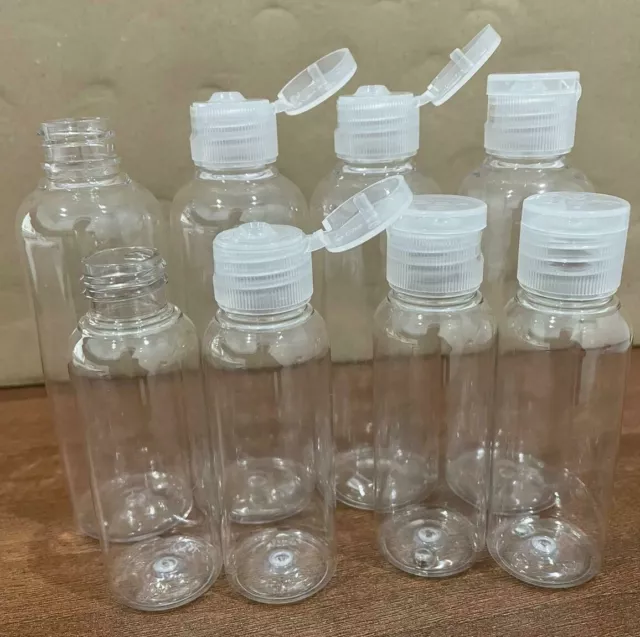 Kleine Reise Flip Caps Flüssigkeiten Shampoo Flasche HAUSTIER leer klar Plastikflaschen