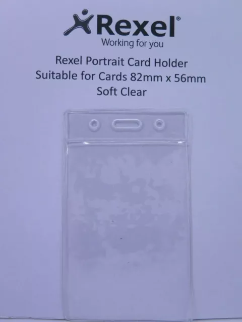 10 x Rexel Soft ID Holder Pouch Portrait Fuel Photo Credit Card 9801012*