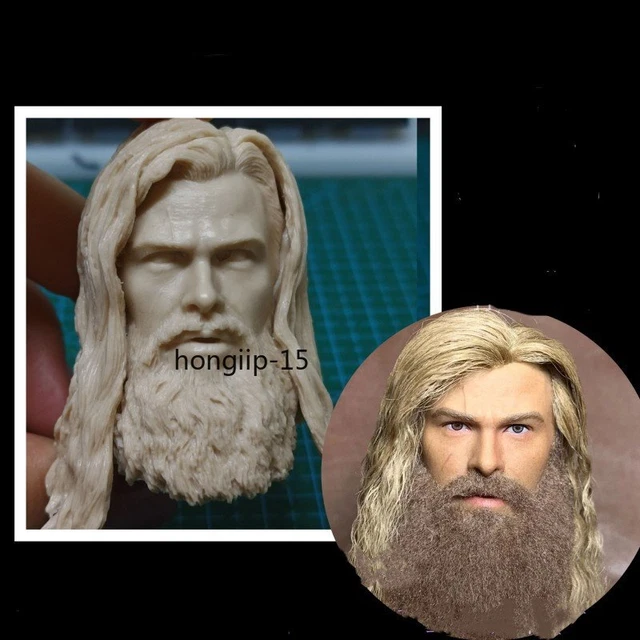 1/6 Avengers Alliance Thor Fatty House Edition Handmade Head Carved White Mold