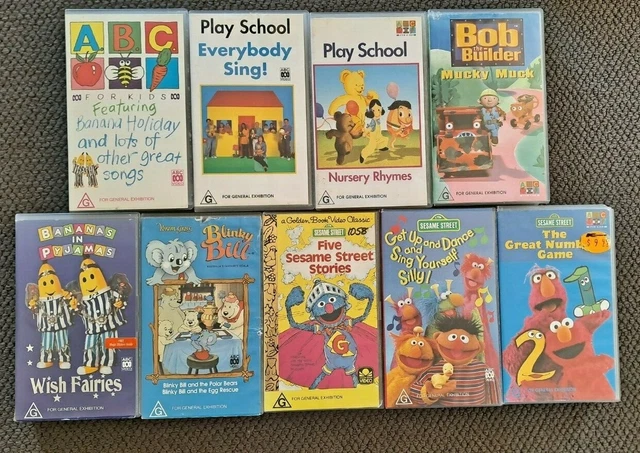 VHS TAPES 10 x ABC FOR KIDS VIDEO Bundle Play School Sesame Street ...