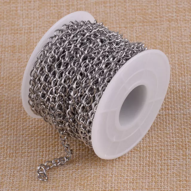 10M 32ft Roll Stainless Steel Curb Cuban Chains Links Necklace Bracelet Making