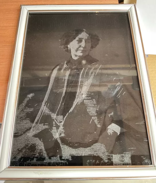 photo portrait George SAND gravé sur verre - Signée et numérotée par l'artiste -