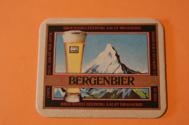 Vintage Bière Barre Dessous ~ Brouwerij Zeeberg Aalst Brassière Bergenbier,Belge 3