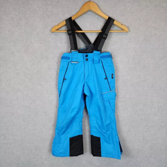 Crane Youth Snow Pants Unisex Boys Kids Size 4 Ski Overalls Waterproof Blue