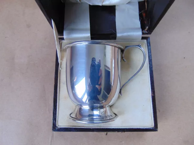 Nice Vintage Sterling Silver Christening Cup/  Mug 1931, Boxed