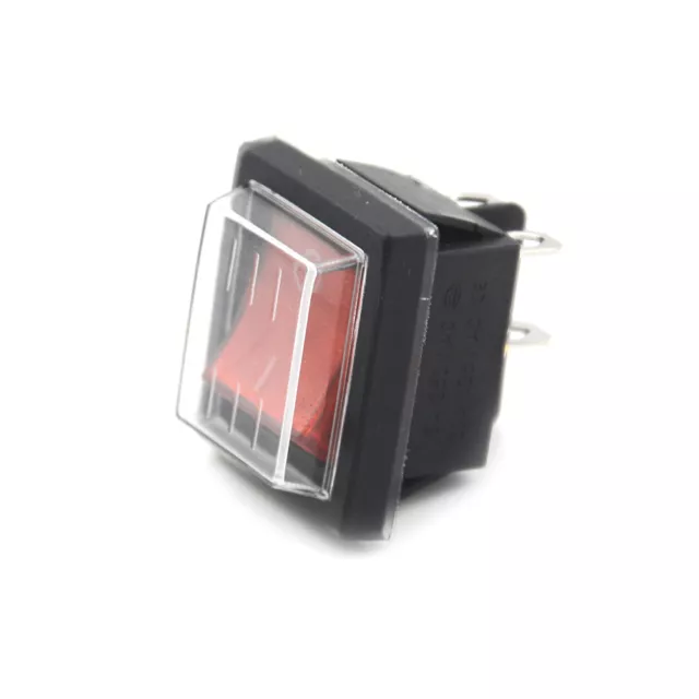 Interruttore a dondolo pulsante rosso 4 spine 16 A 250 V interruttori apparecchiature elettriche */t